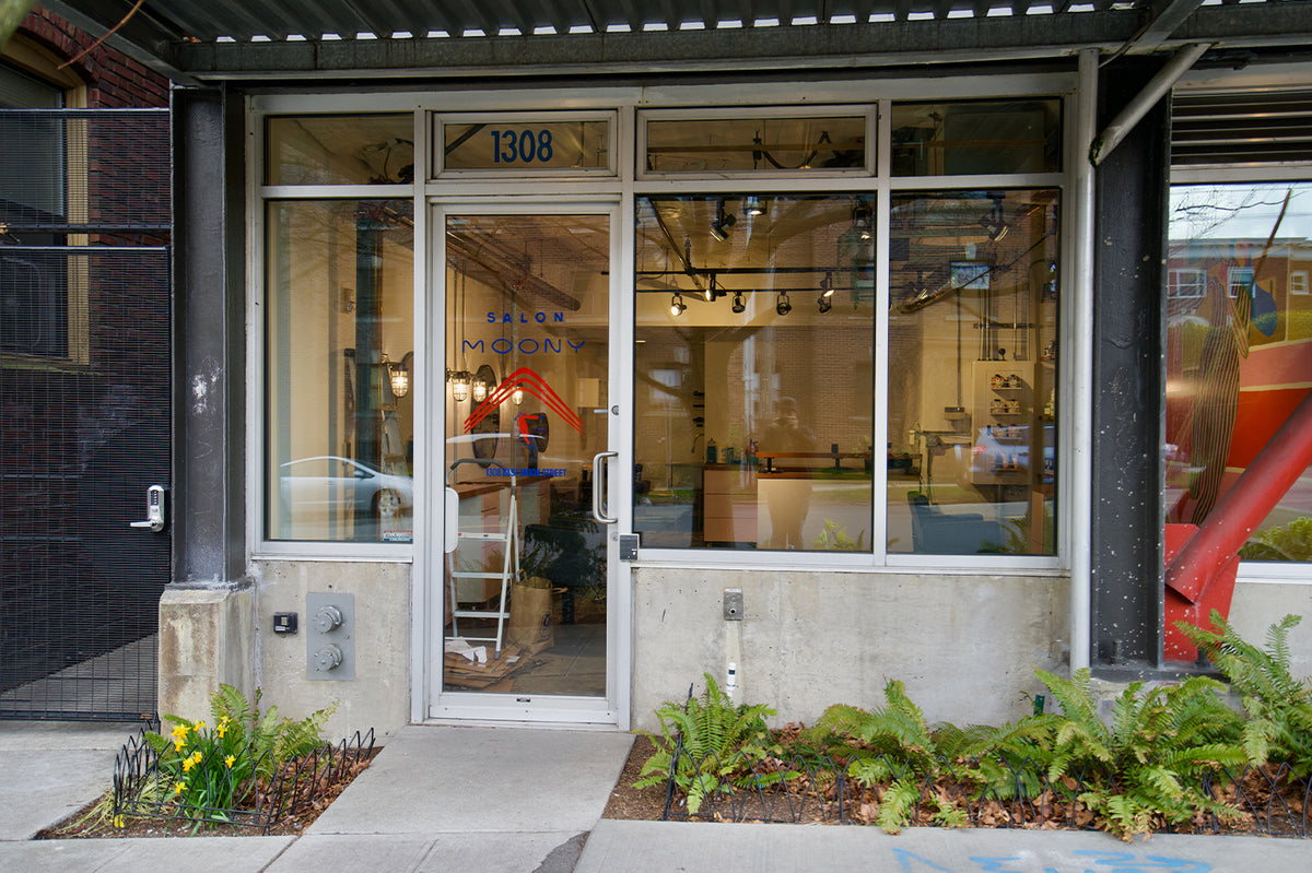Salon Moony storefront on 18th Ave in Seattle's Capitol Hill / Central District